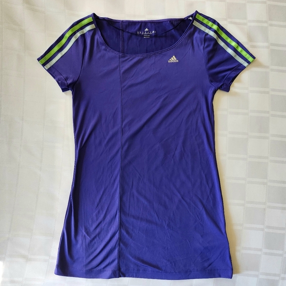 ADIDAS Purple Climacool Dry Fit T-Shirt, Women's XS - Picture 1 of 5